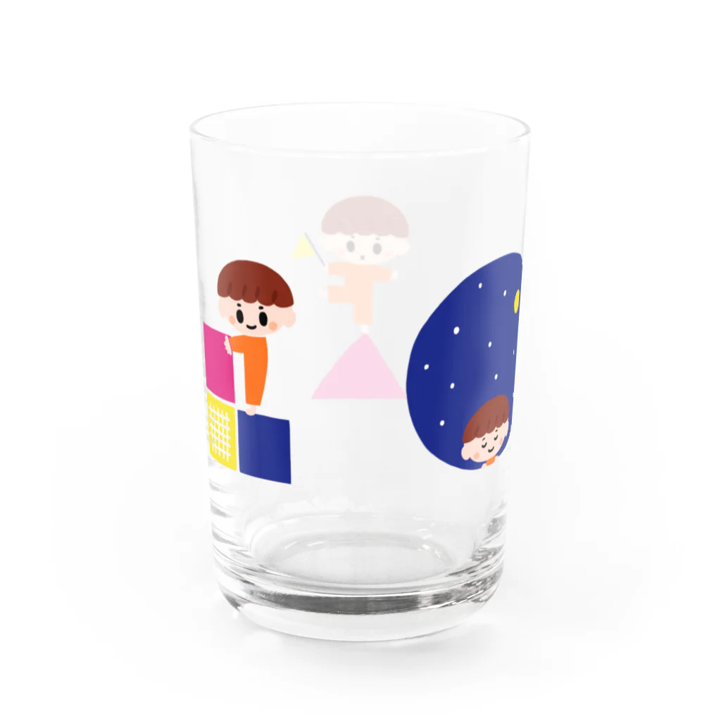 たなかのべりのキッズなシーン まる・さんかく・しかく Water Glass :back