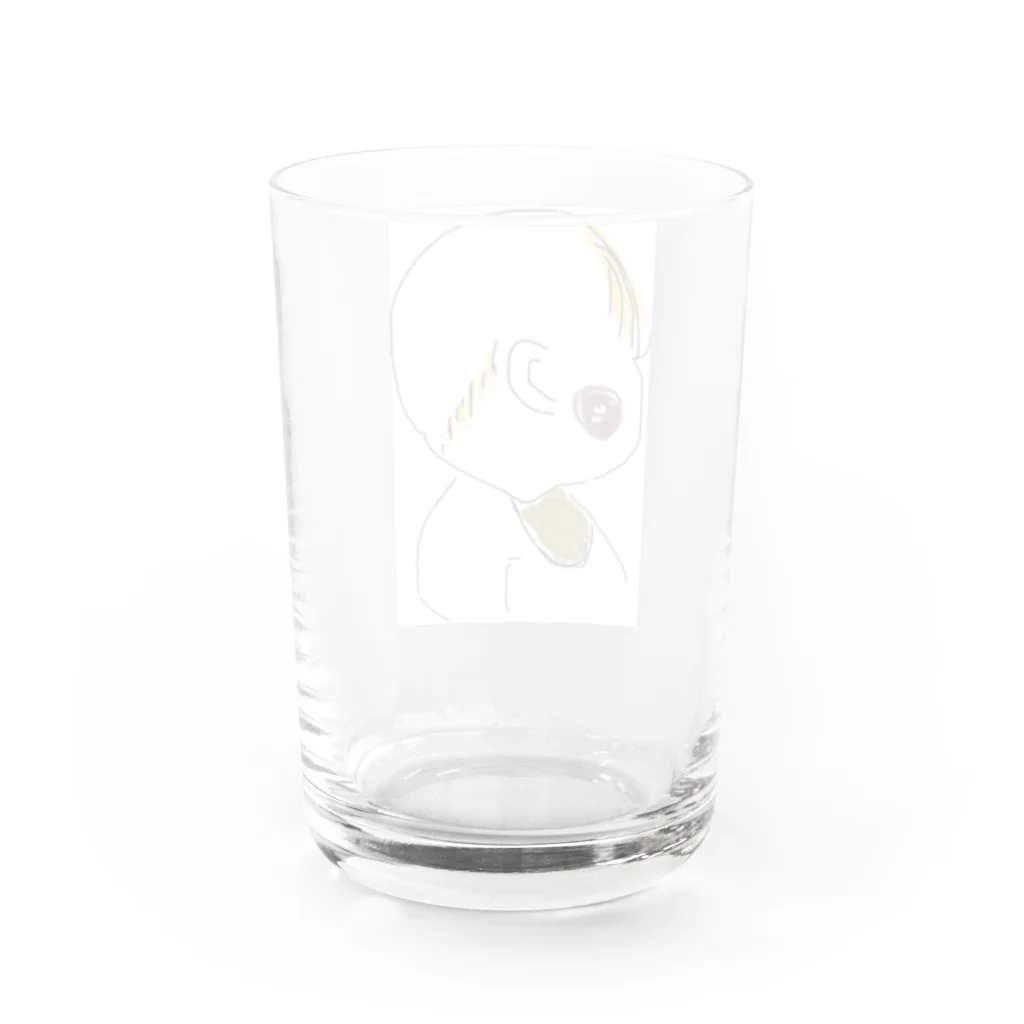 RI RIの赤ちゃん　横顔 Water Glass :back