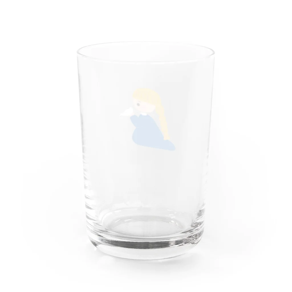 たなかのべりの白い鳥と グラス反対面