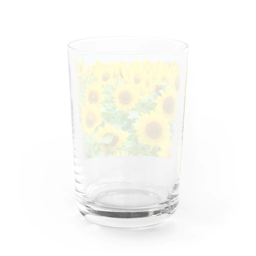 orange_honeyのひまわり2 Water Glass :back