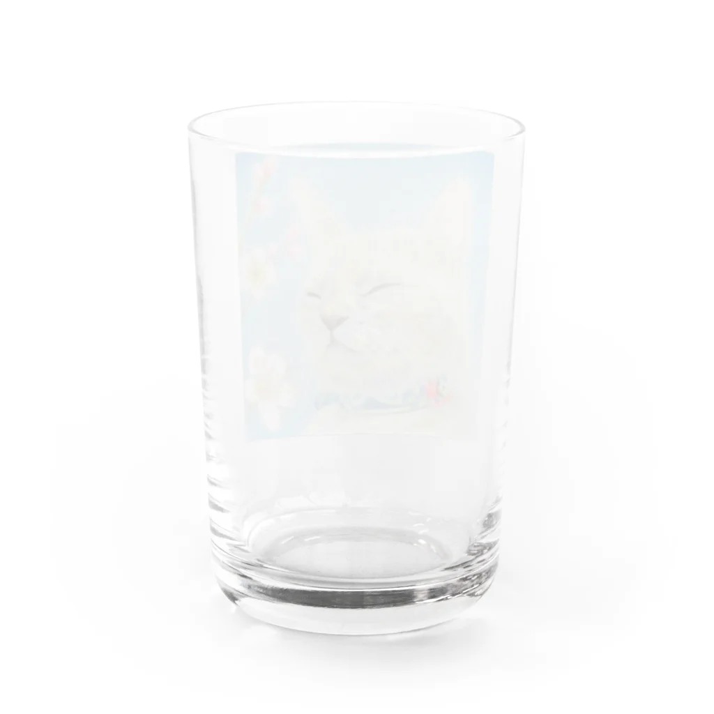 理絵のねこ ぬくぬく Water Glass :back