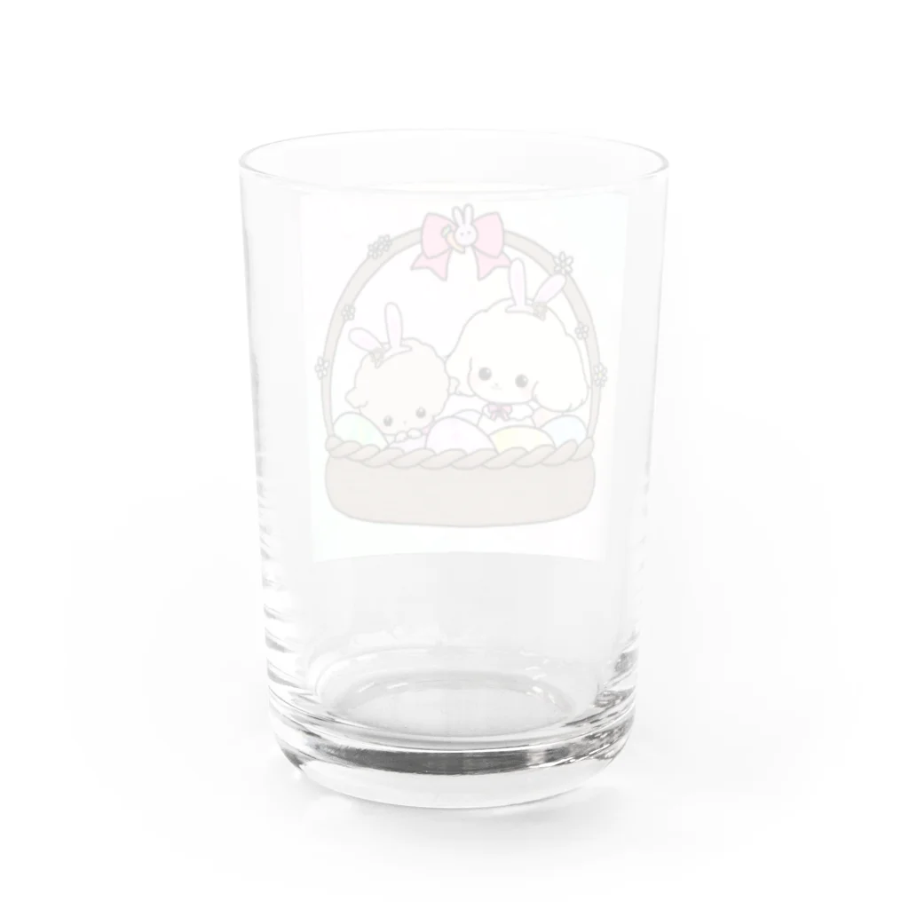 pote©o*  ハンドメイドドッグウェアの風香ちゃん涼香ちゃんイースターバージョン Water Glass :back