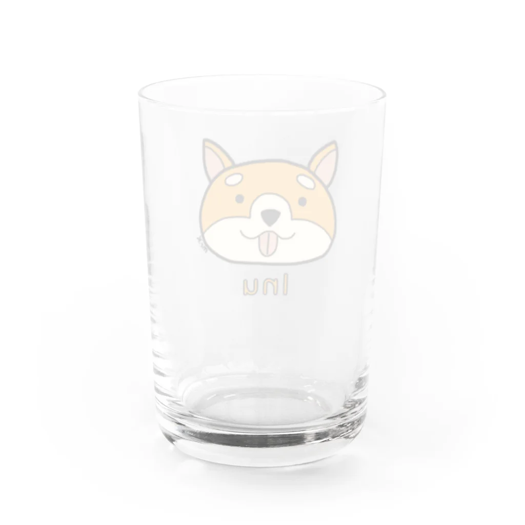 MrKShirtsのInu (犬) 色デザイン Water Glass :back