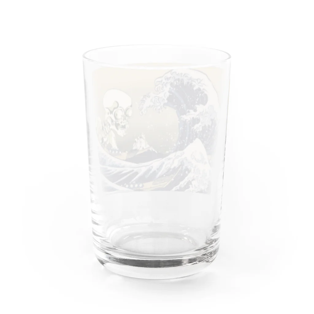 ari designの富士山に迫る（葛飾北斎と歌川国芳模写コラボ作品） Water Glass :back