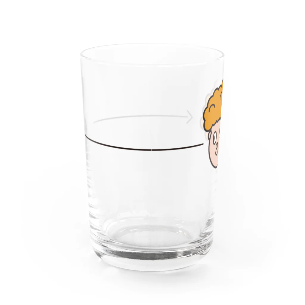 ぷくぷくとのルーシーのおおよそグラス。 Water Glass :back