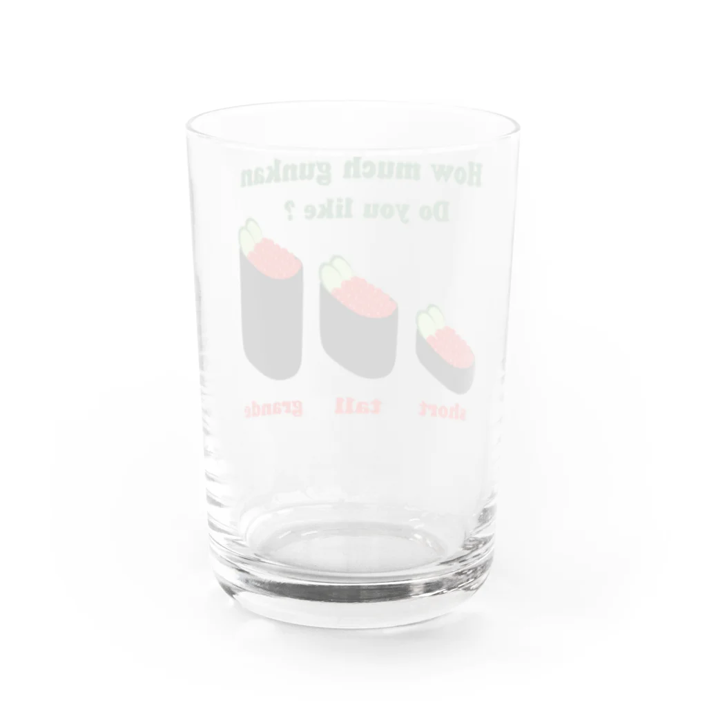 キッズモード某のいくら軍艦 ショート,トール,グランデ Water Glass :back