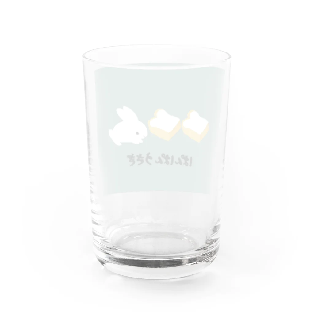 shop　プラグシールのぱんぱんうさぎ　ろごいり Water Glass :back