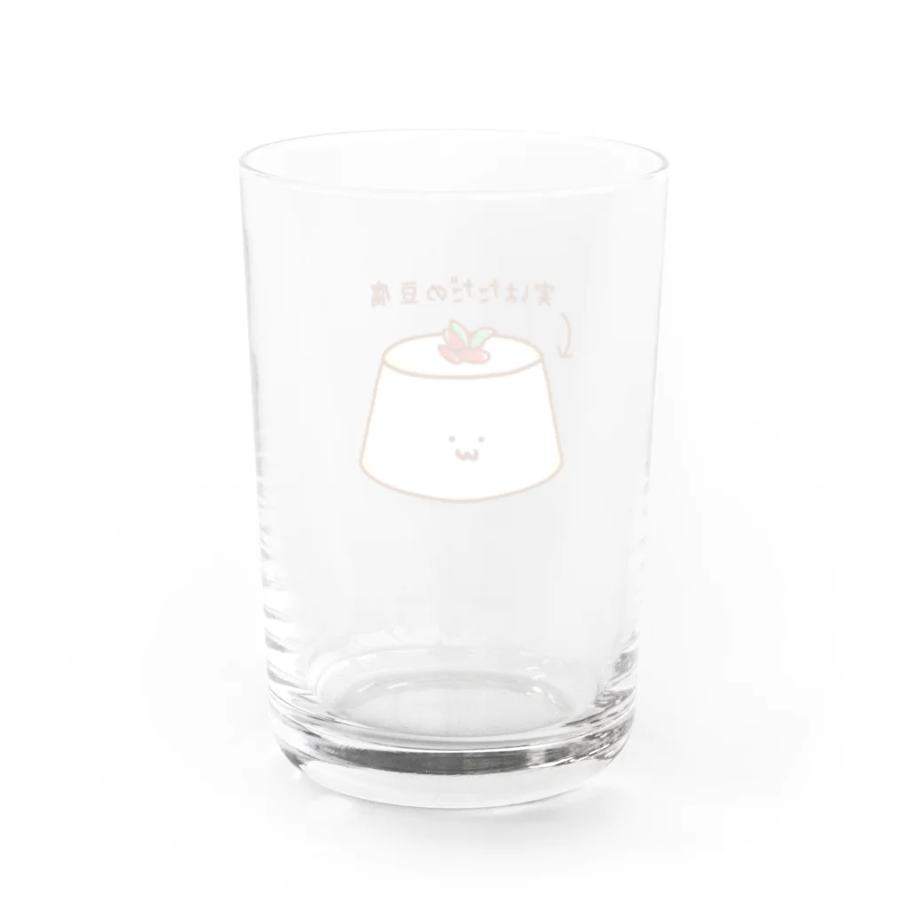 だらっと商店のそしらぬ顔の杏仁豆腐 Water Glass :back