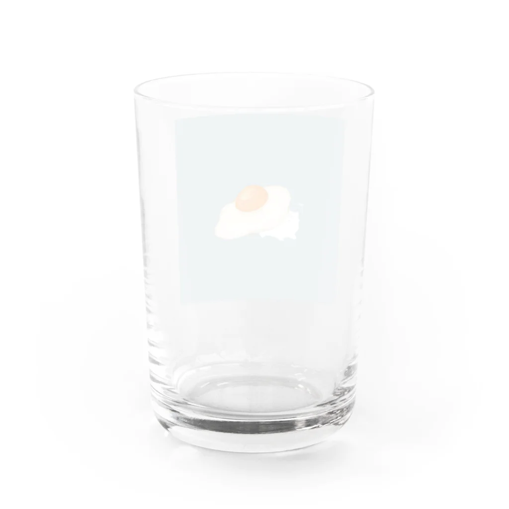 くろうさくん♓あログのめだまやきの のしかかり Water Glass :back