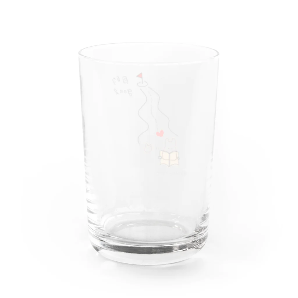 ひろねこさんの冒険*♡･゜のlove letter*♡ Water Glass :back