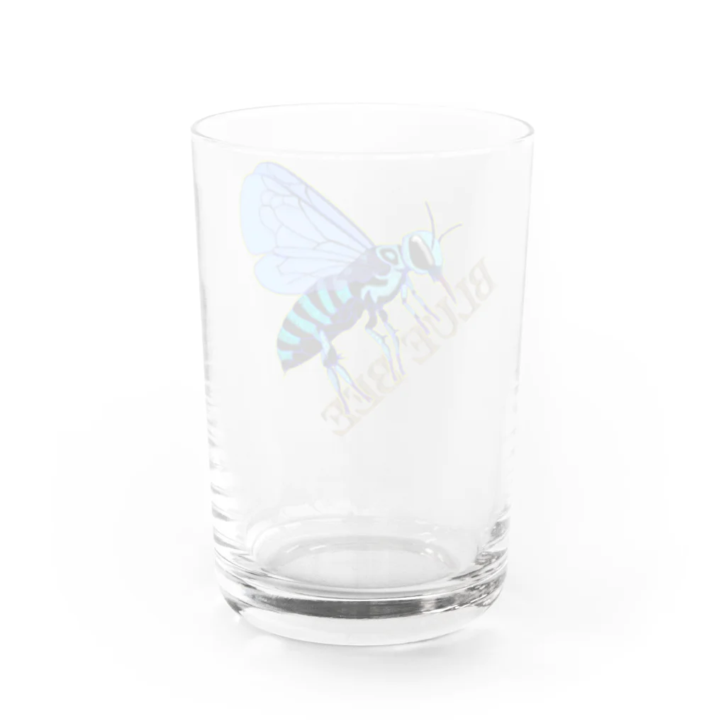 LalaHangeulのBLUE BEE(瑠璃紋花蜂) Water Glass :back