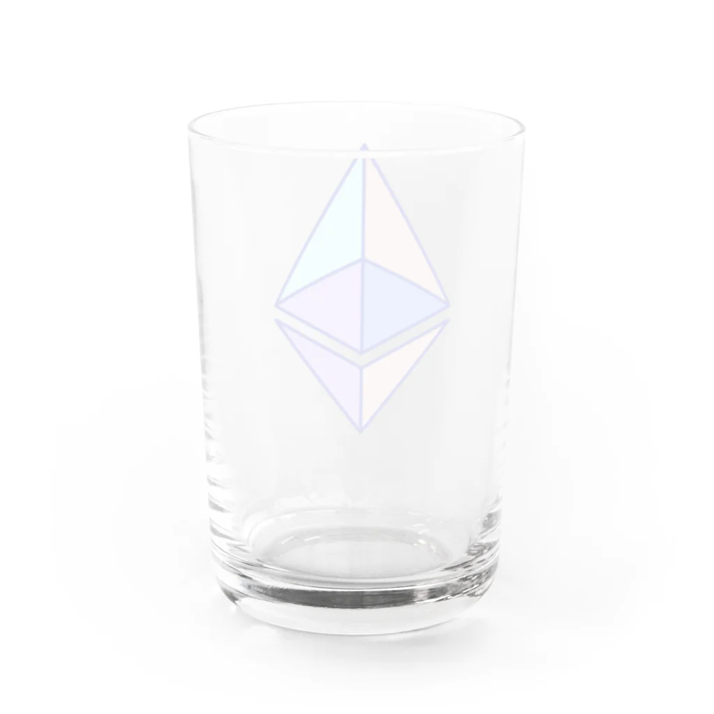 Web3 Shopのeth glyph colored Water Glass :back