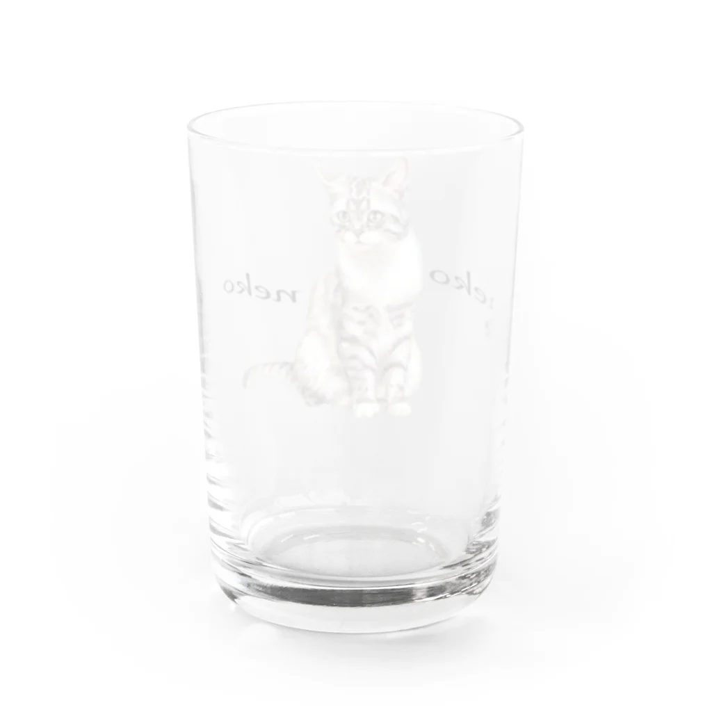 Ａｔｅｌｉｅｒ　Ｈｅｕｒｅｕｘのパステル💗ねこねこ　マーブルちゃん Water Glass :back