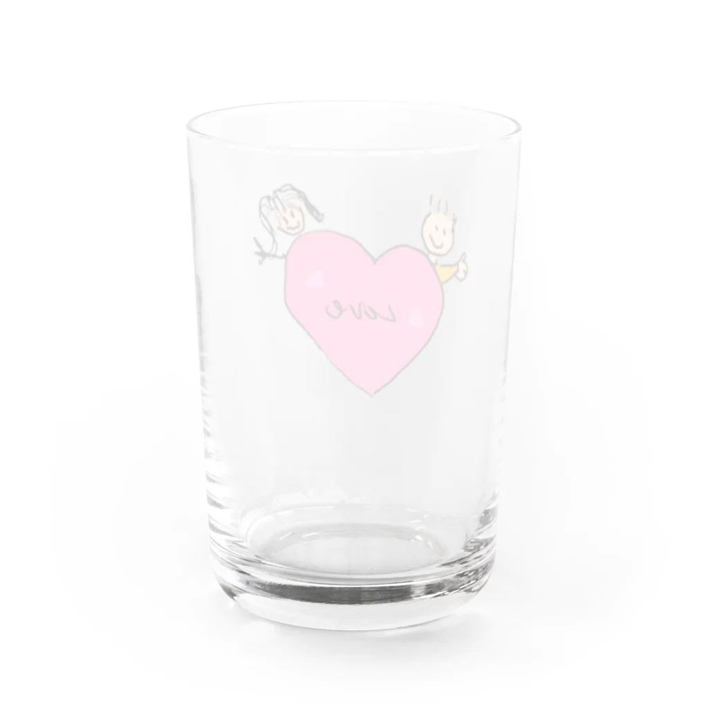 Walton’sのハート　ピンク Water Glass :back