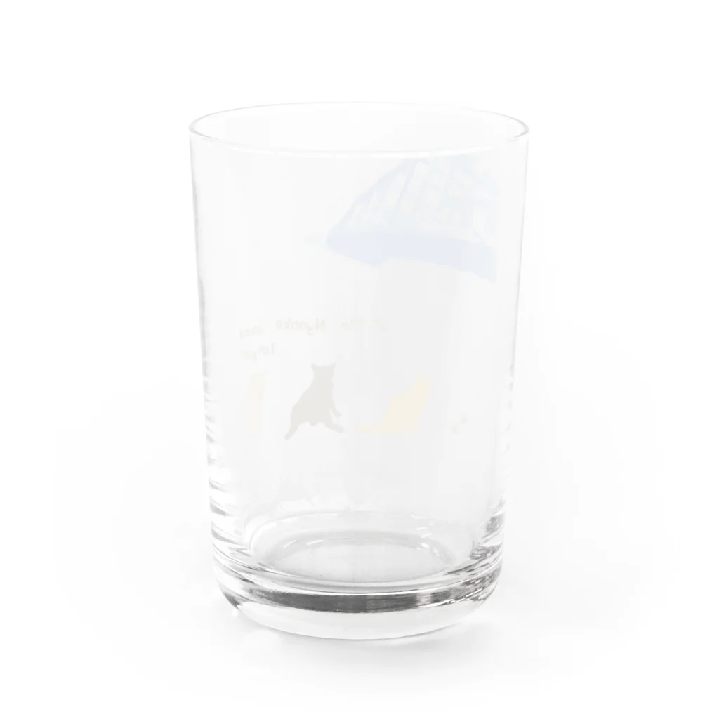 ハロー! オキナワのにゃんこ島　石垣島 Water Glass :back