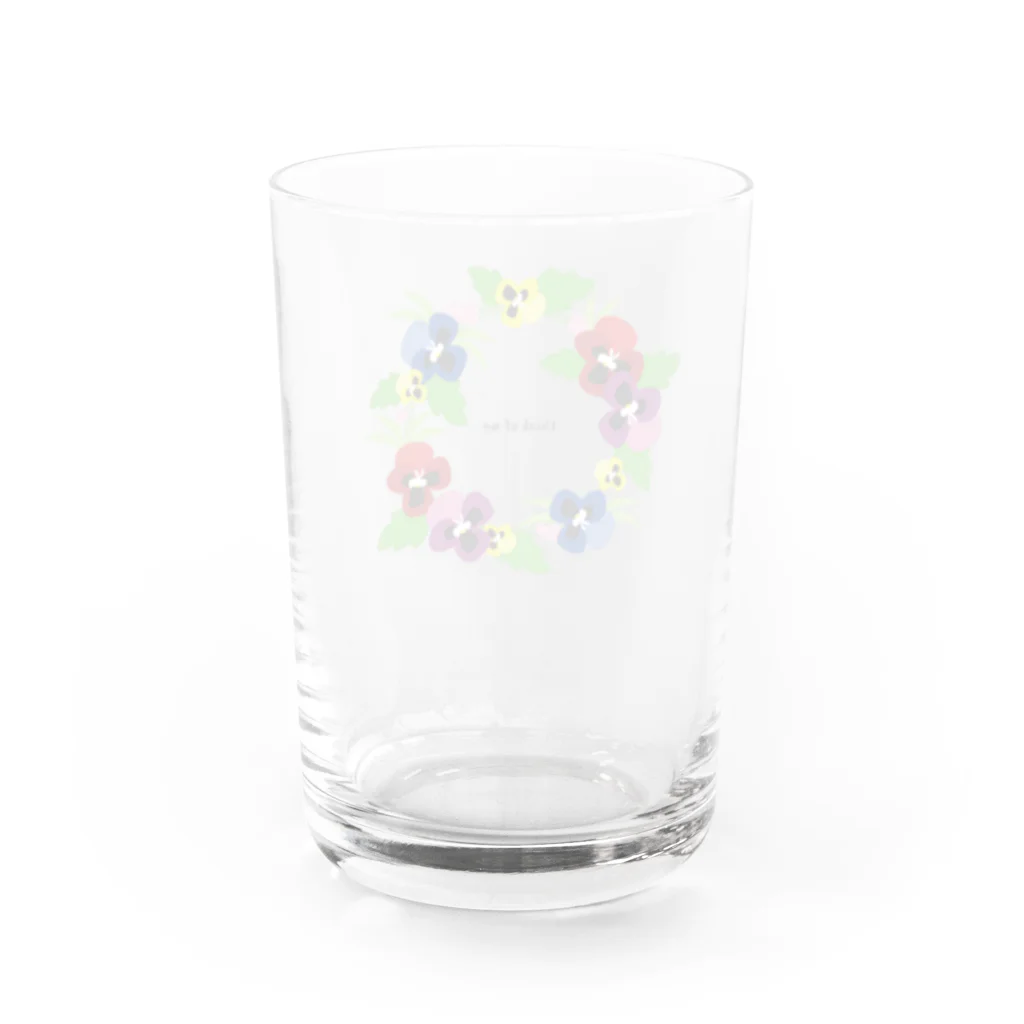 MIlle Feuille(ミルフィーユ) 雑貨店のパンジーのリース Water Glass :back