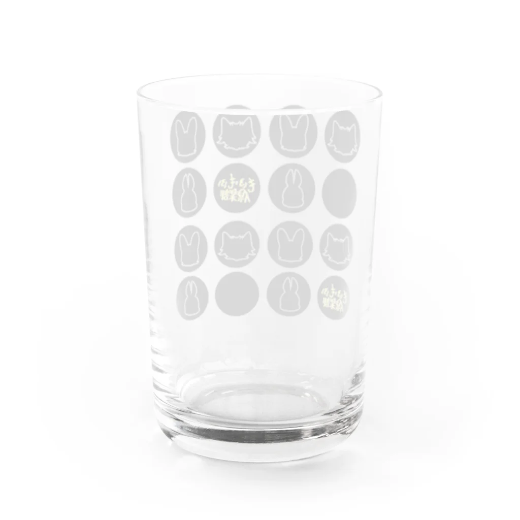 もふもふ俱楽部のもふキャラドット・BLACK Water Glass :back