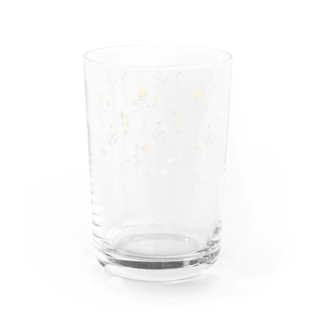 orange_honeyの花柄4 Water Glass :back
