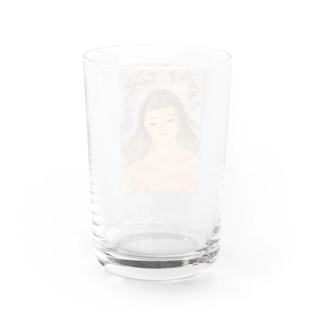 Chiyon 水彩とお花のアートのラベンダーの花言葉 Water Glass :back