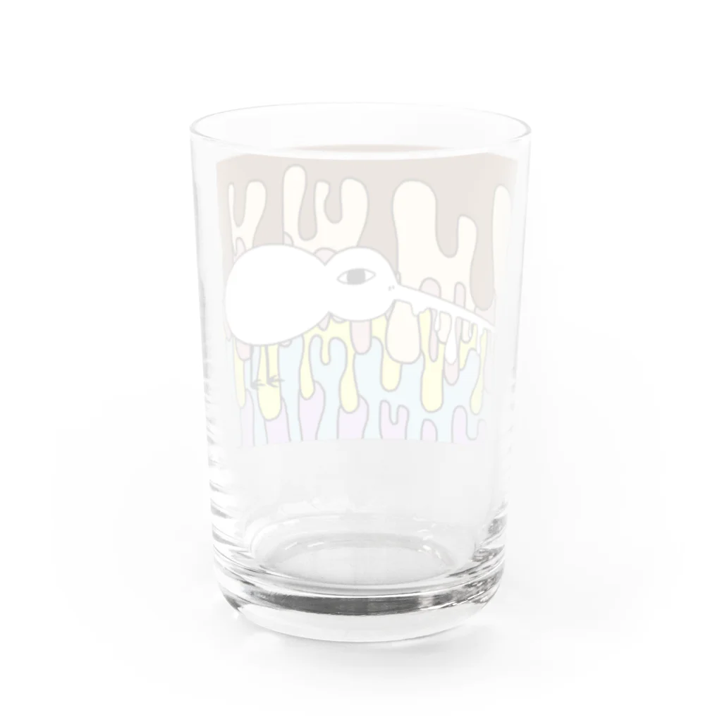 Toshiesの何色にも染まらないキウイ　パステル Water Glass :back