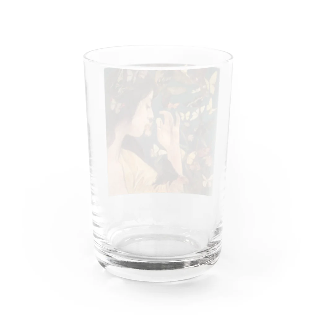 世界の絵画アートグッズの藤島武二《蝶》 Water Glass :back