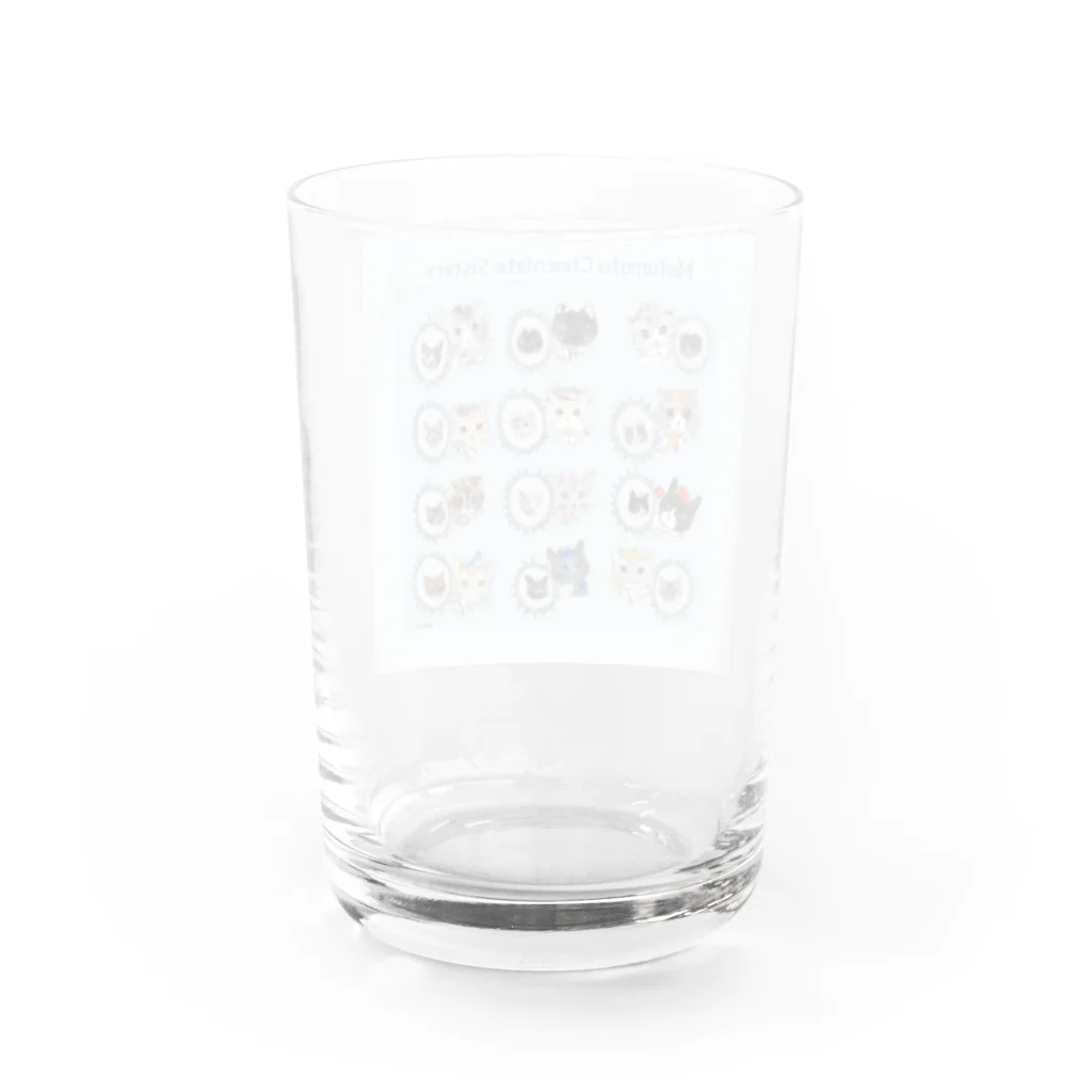 モフねこイラスト館のもっちょ仔ズ Water Glass :back