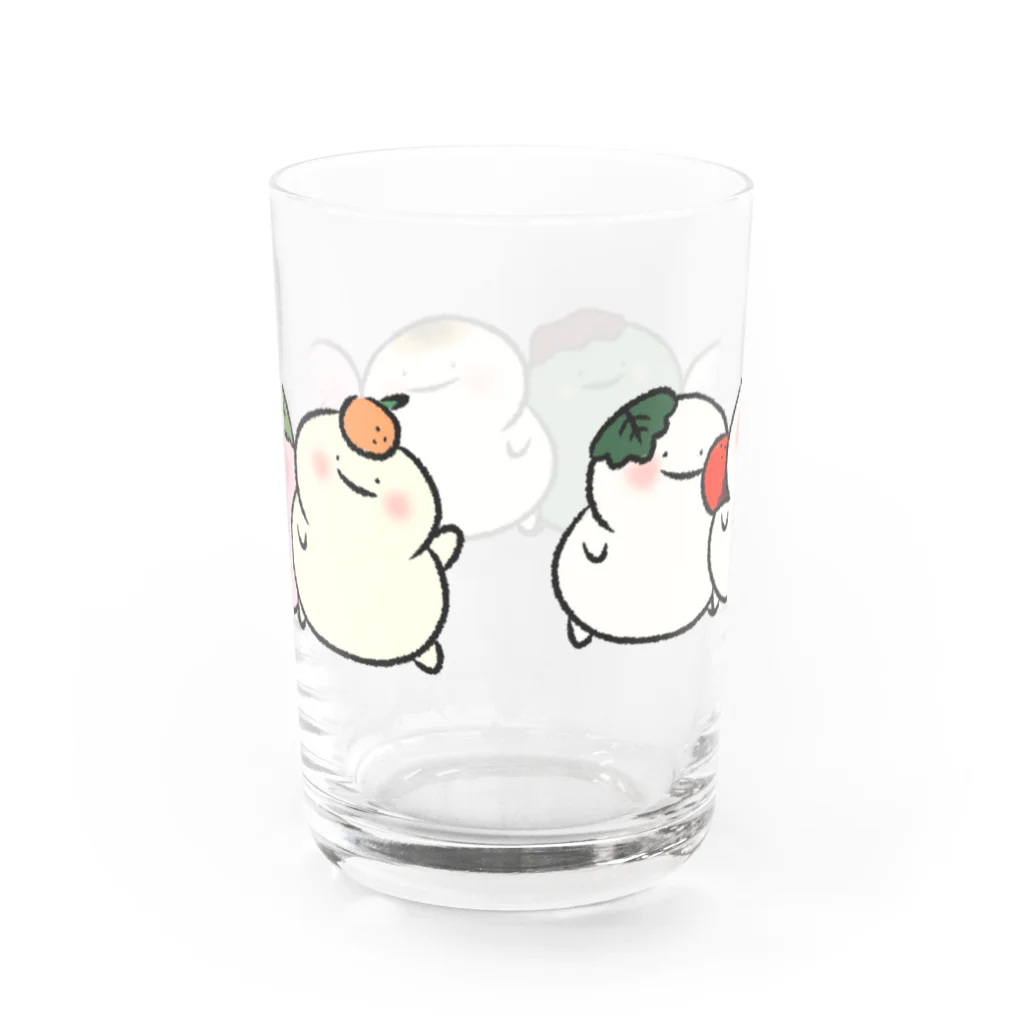 いしやまやまきのかがみもちのもっち（いろんなすがた） Water Glass :back