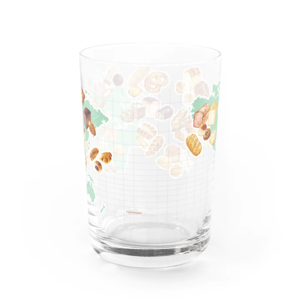 naomimoanのおみせのパンの世界地図 Water Glass :back