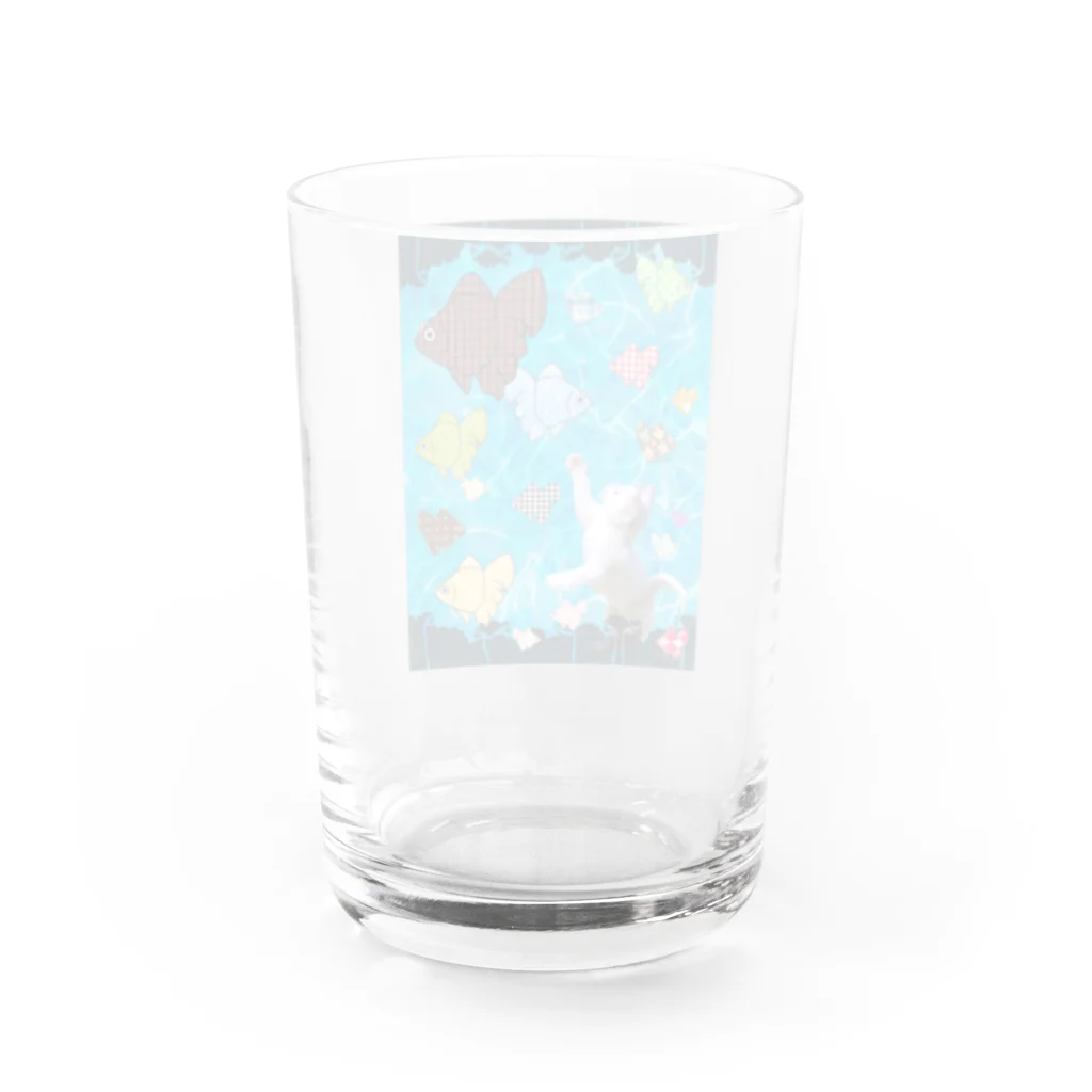 喫茶楽々のさかなとり Water Glass :back