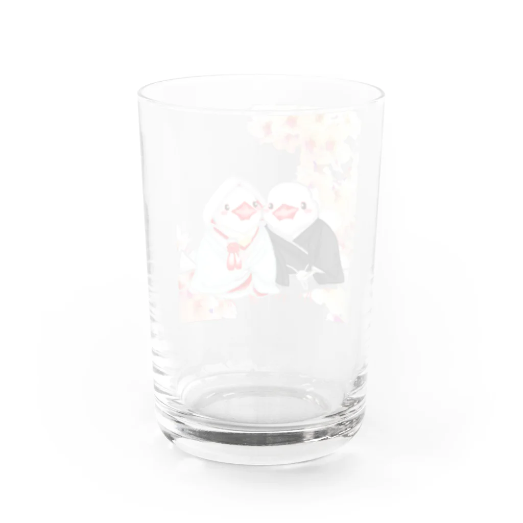 Lily bird（リリーバード）の和婚文鳥ず Water Glass :back