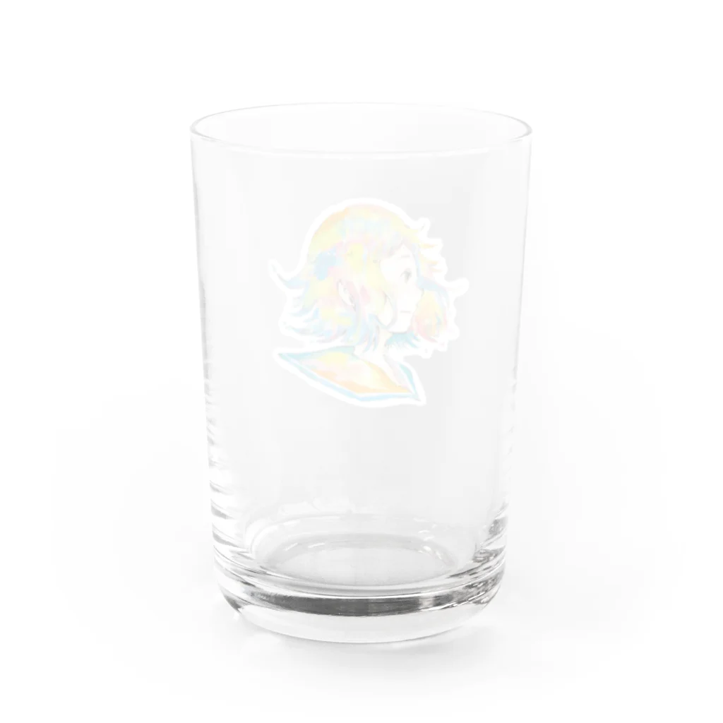 こっちみんとのにじいろの少女 Water Glass :back