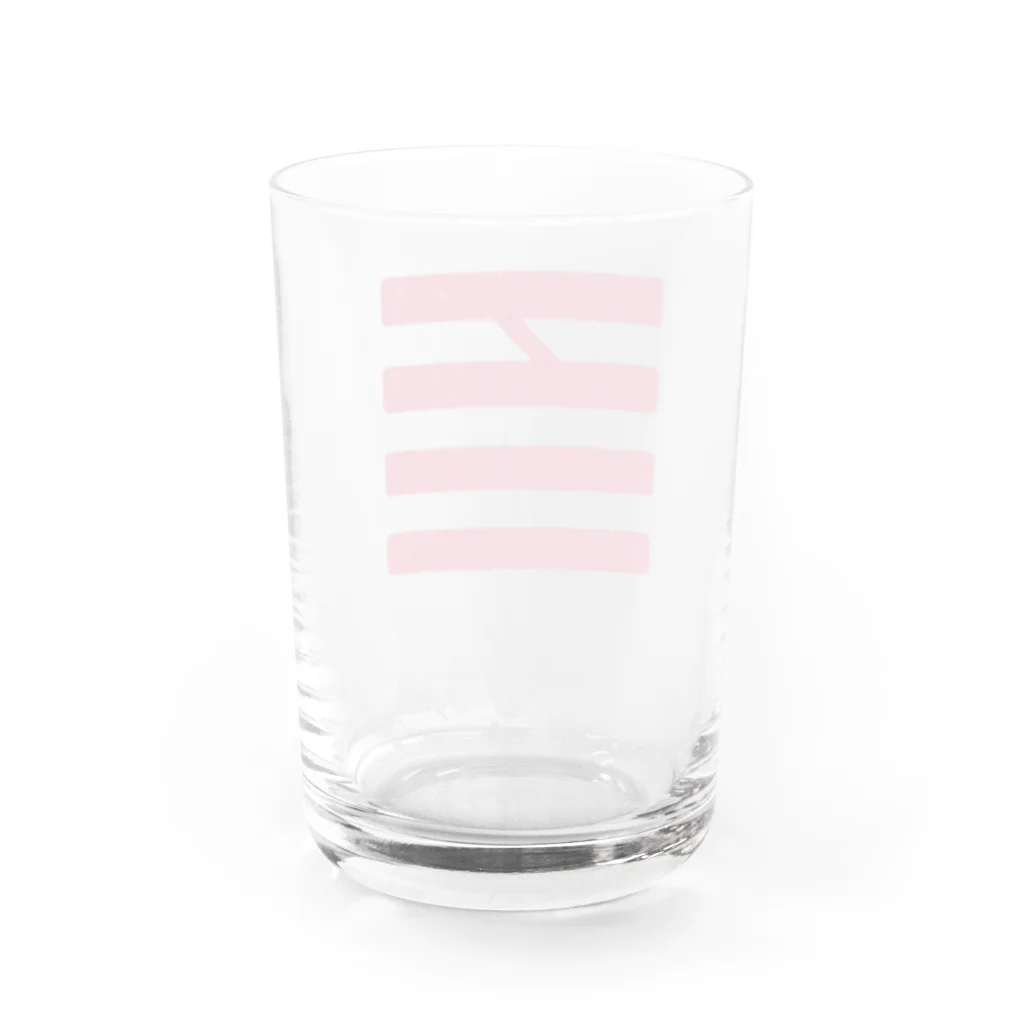 百喜利公式の百喜利グラス　red Water Glass :back