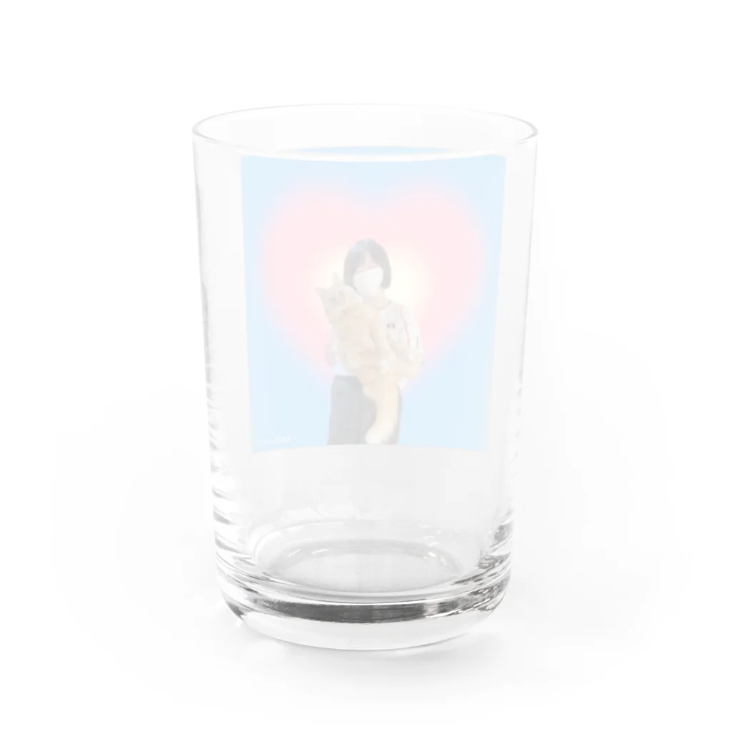 🍲🥓の祖父母んちのネコ Water Glass :back