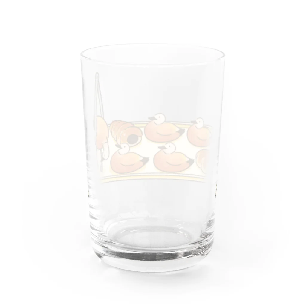 イケガメ シノのアカツクシガモのパン屋さん Water Glass :back