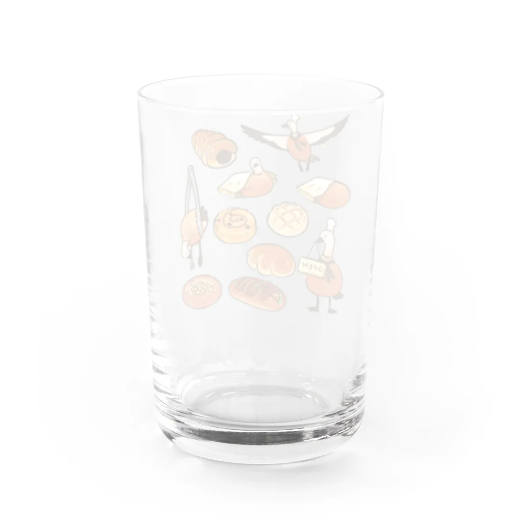 イケガメ シノのアカツクシガモのパン屋さん Water Glass :back