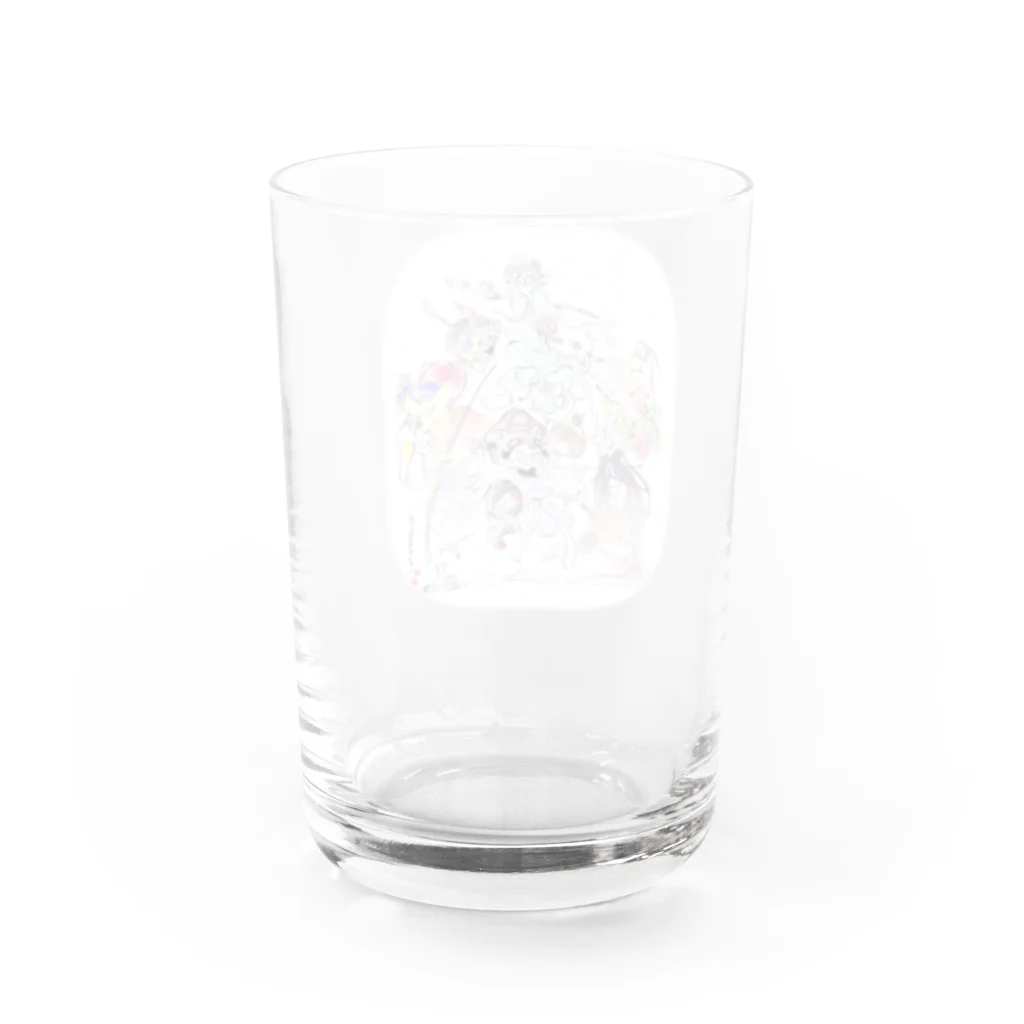 きたはりゃおえかき。。SUZURI店のおねがい！もふもふ七福神さま〜♪ Water Glass :back