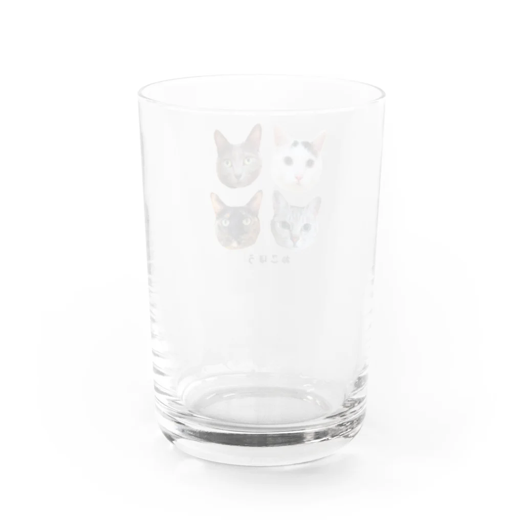 ねこほうチャンネル公式グッズのねこほう実写集合！ Water Glass :back