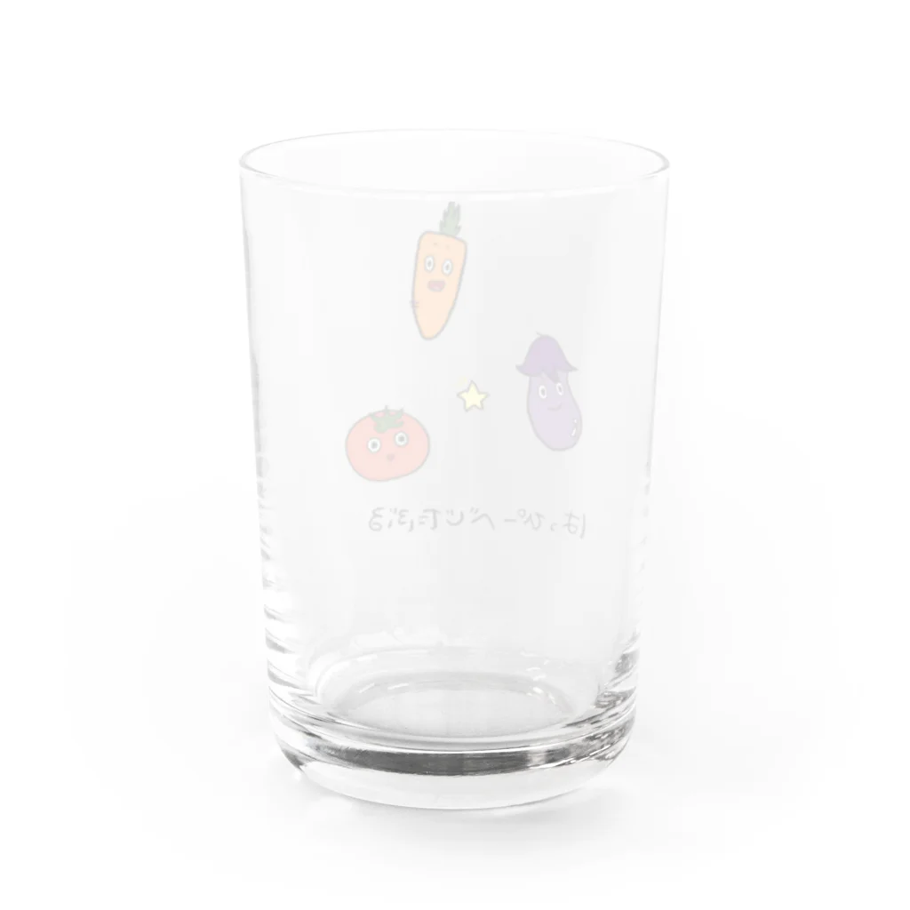 サラダチキンのはっぴーべじたぶる Water Glass :back