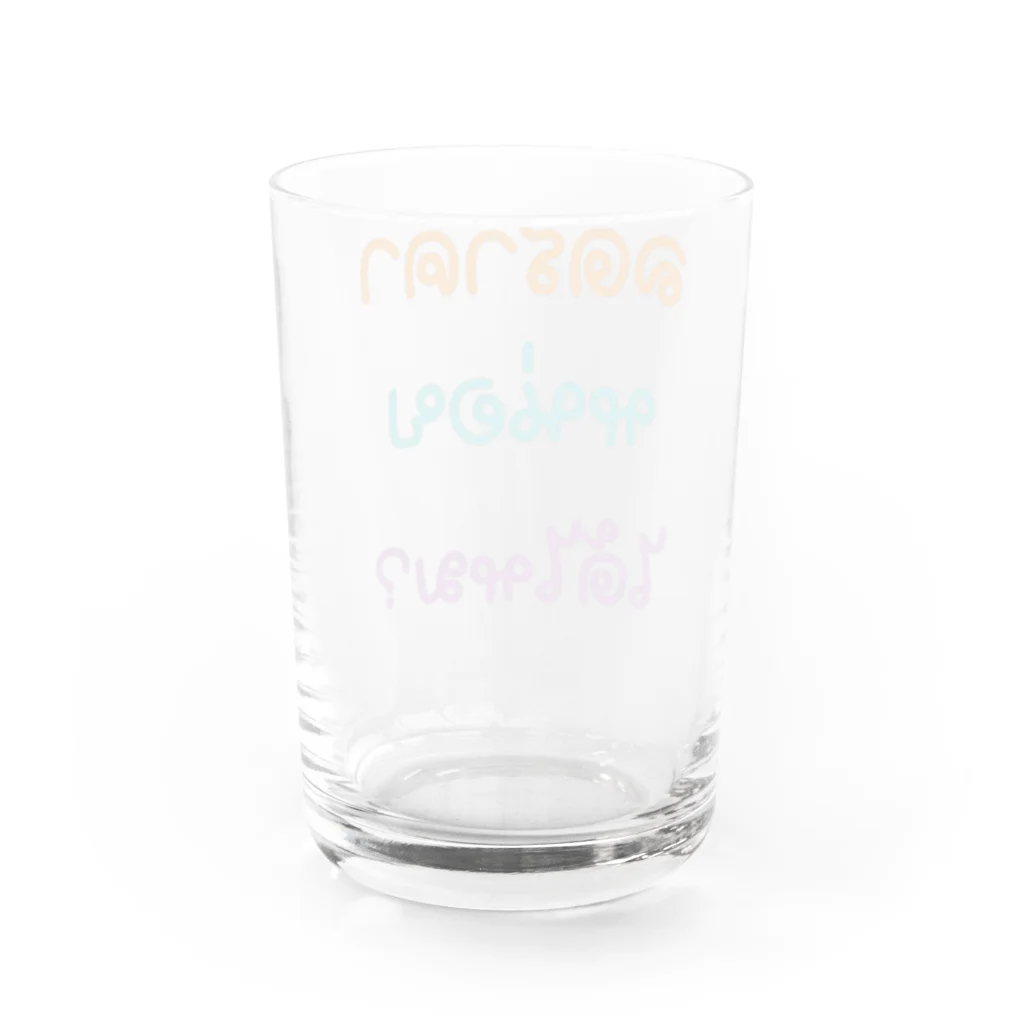 あにゃんころの値下げしてくれませんか Water Glass :back