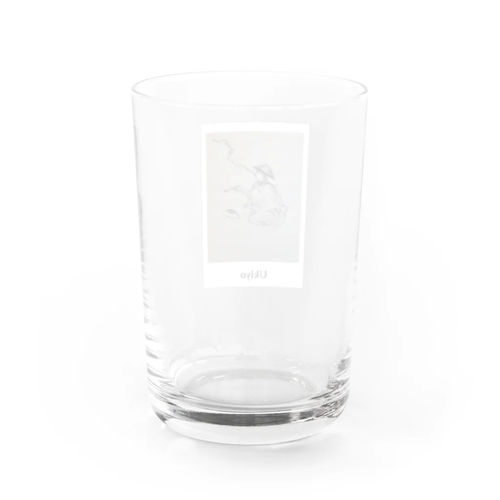 Ukiyo のshounin  Water Glass :back