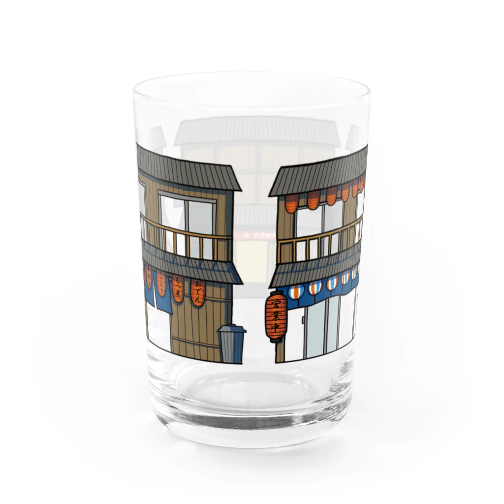 ぼちこの店の赤提灯ビールグラス Water Glass :back