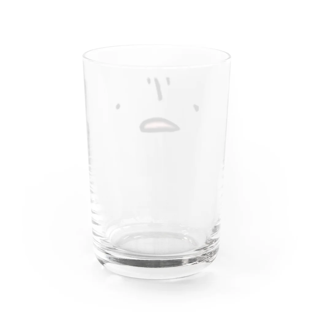 びっとのやる気のない猫の顔 Water Glass :back