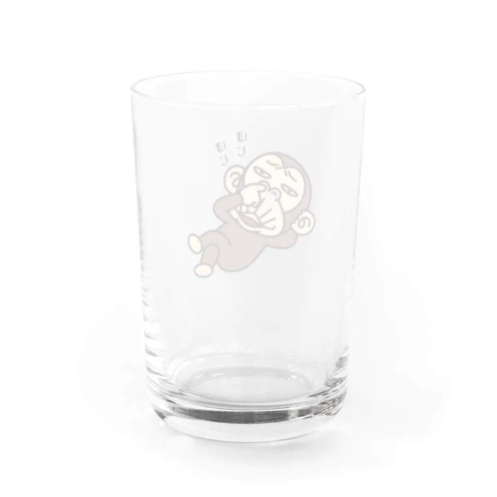 セイコウ スタンプのイラッとお猿さん　ホジホジ Water Glass :back