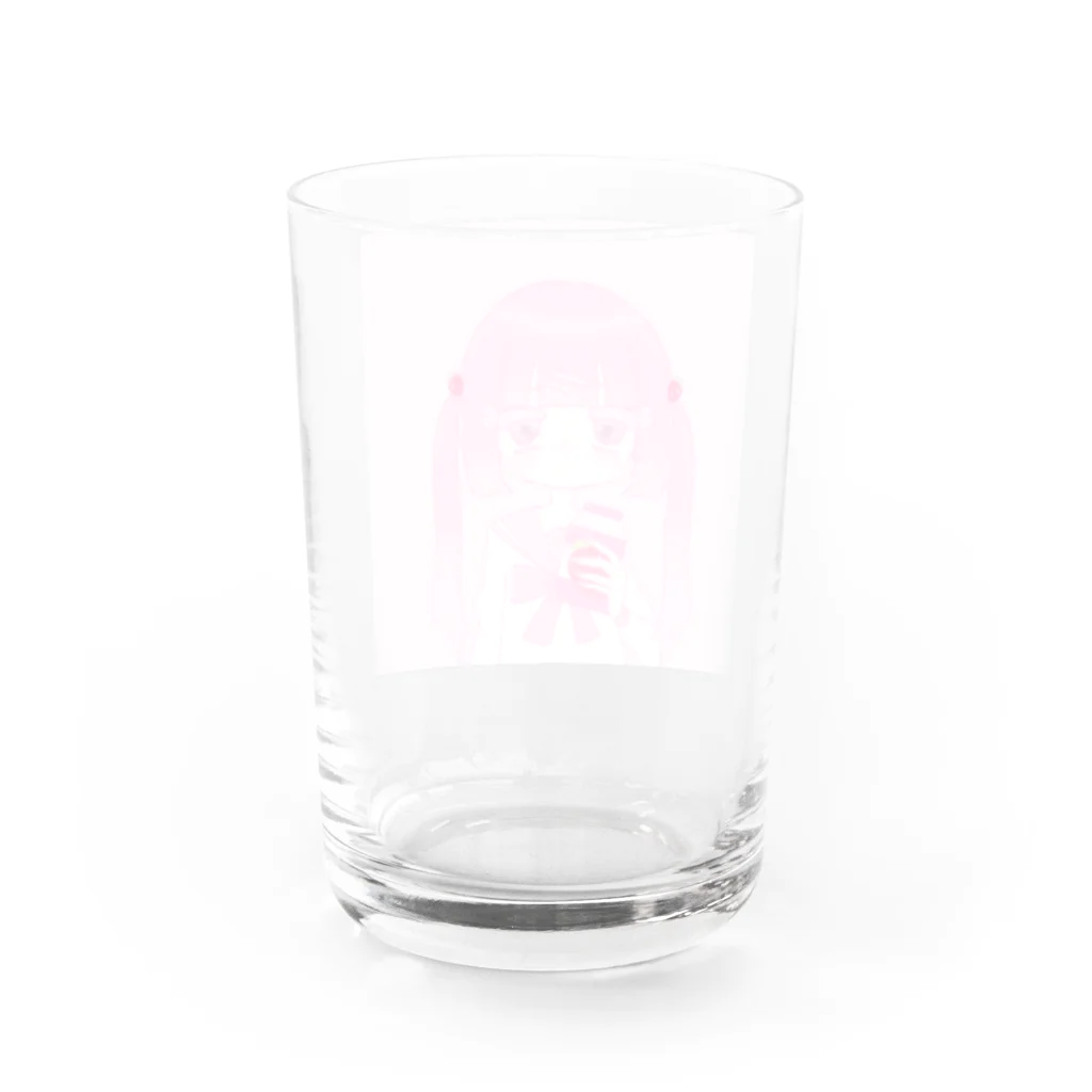 はちみつとくまのいちごみるく Water Glass :back