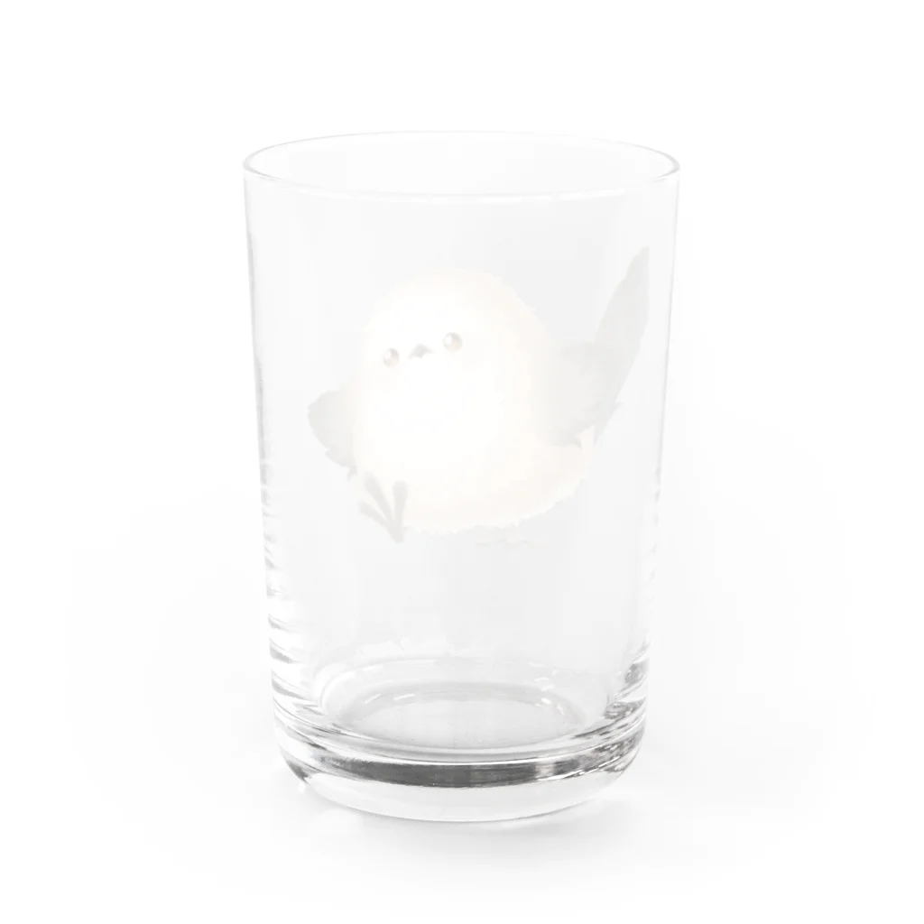 アニマルショップのシマエナガ Water Glass :back