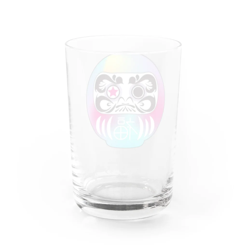 umino_GFのサイケデリック達磨 Water Glass :back