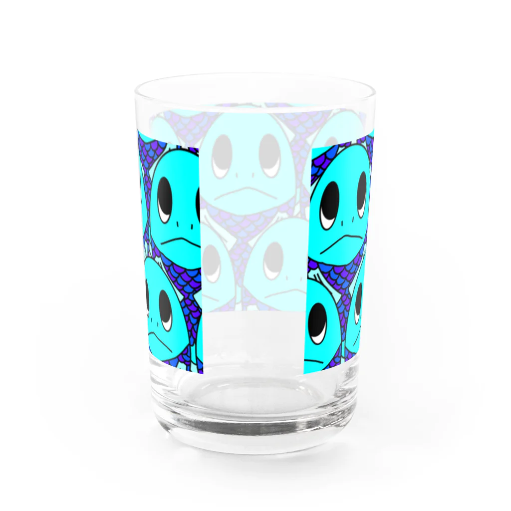 nyandaful storeの魚群 Water Glass :back