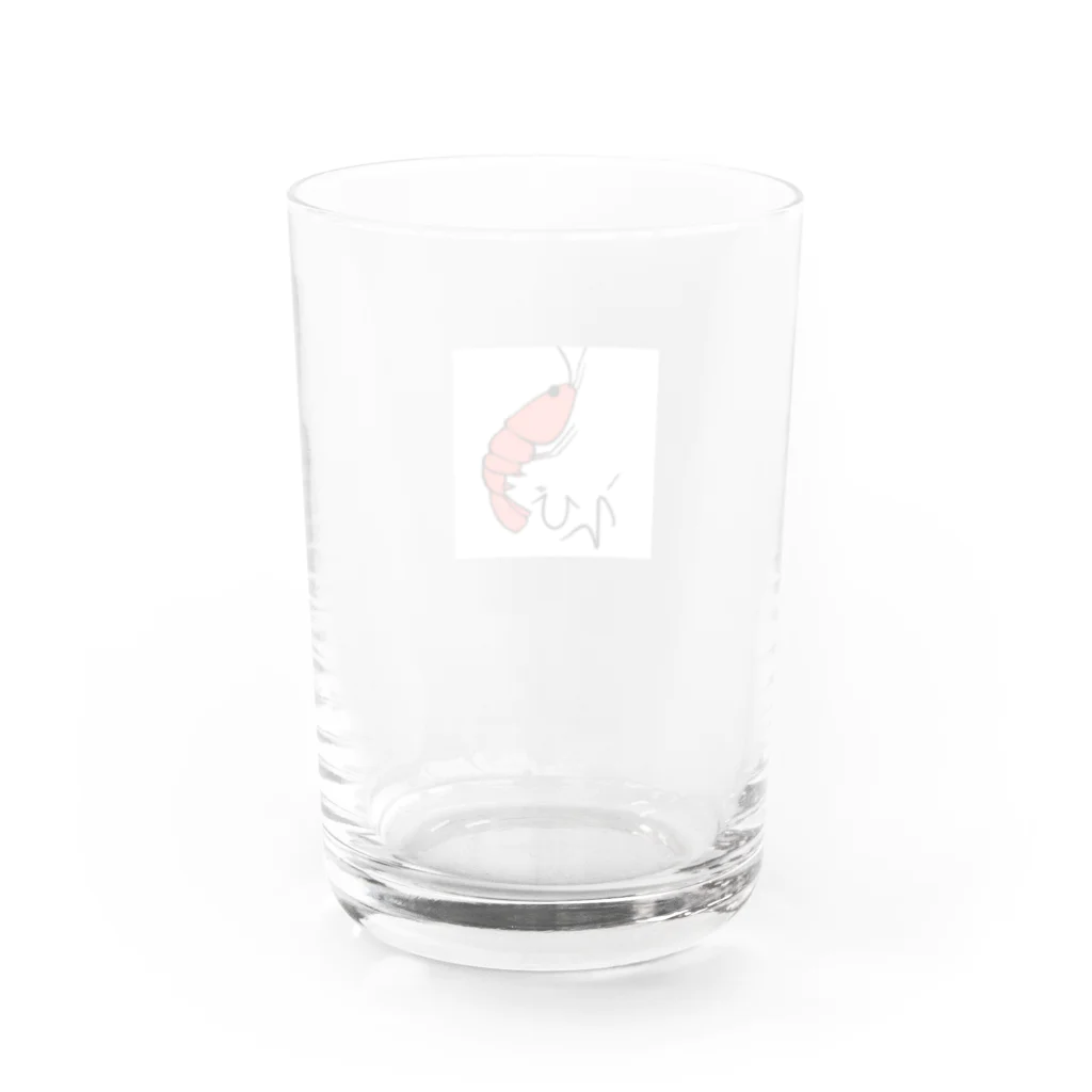 雪だるまのえびの主張 Water Glass :back