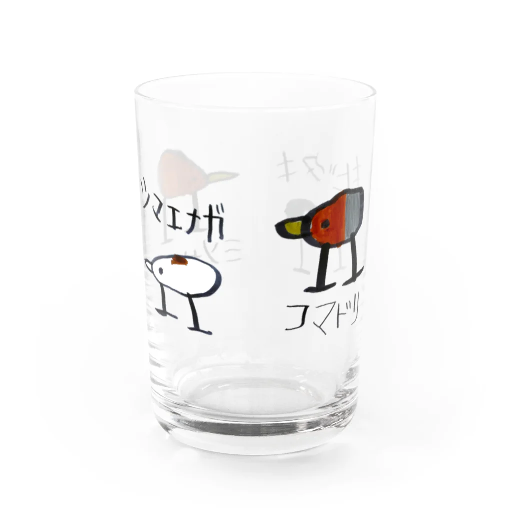 YUKIYAMAの野鳥整列(名前あり) Water Glass :back