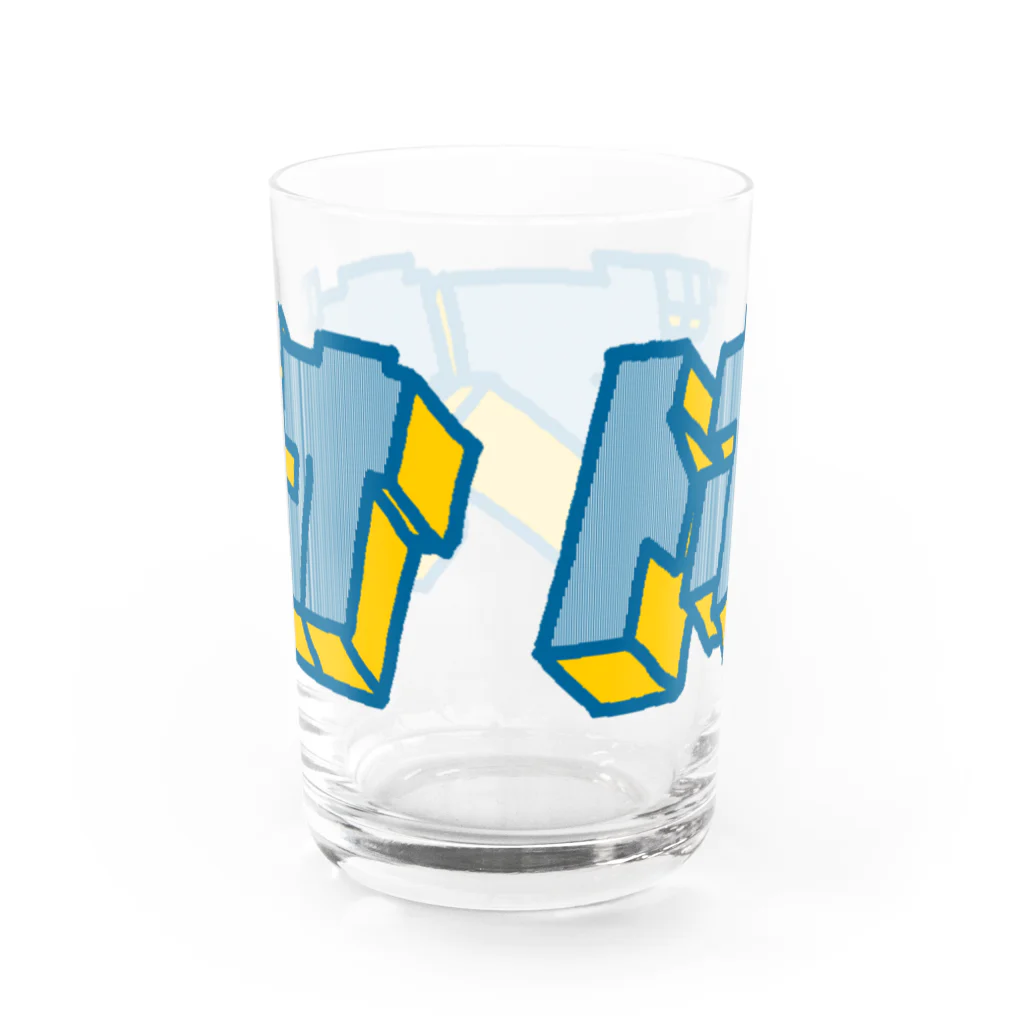 とぼけがおのhiscore tobokegao logo normal Water Glass :back